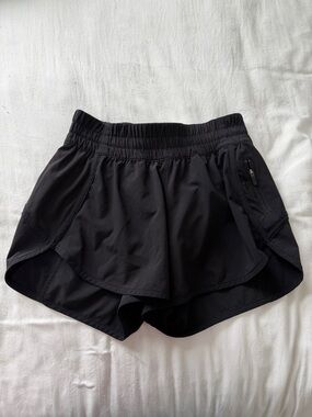 lululemon athletica Black Run/Train Split-Hem Shorts